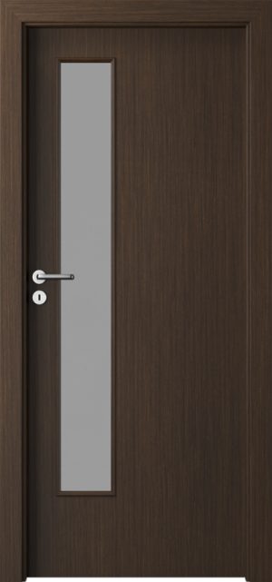 porta decor model l stejar inchis, wenge alb